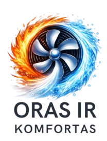 Oras ir Komfortas logo vertikalus